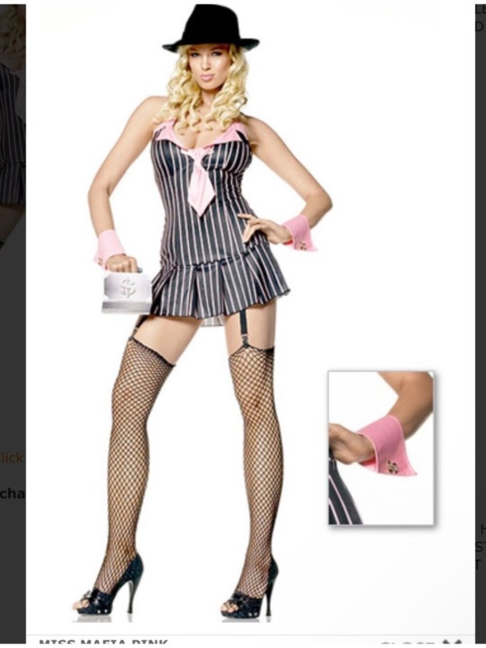 Leg Avenue Sexy Miss Mafia Cosplay Halloween Costume Adult Size Medium / Large